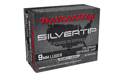 Winchester Ammunition 9mm 115gr JHP Silvertip 20 Round Box