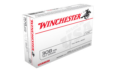 Winchester Ammunition .308 Win 147gr FMJ 20 Round Box