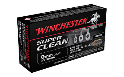 Winchester Ammunition 9mm 90gr FMJ Super Clean 50 Round Box