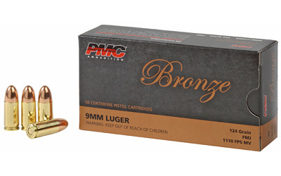 PMC Bronze 9mm 124gr FMJ 50 Round Box