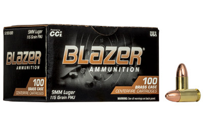 Blazer 9mm 115gr FMJ Brass 100 Round Box