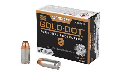 Speer Gold Dot Personal Protection .380 ACP 90gr HP Brass 20 Round Box