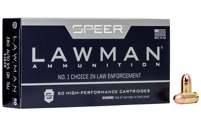 Speer Lawman .380 ACP 95gr TMJ 50 Round Box