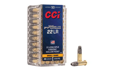 CCI .22LR 45gr Suppressor HP 50 Round Box