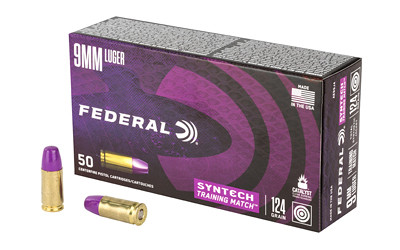 Federal Syntech Training 9mm 124gr TSJ 50 Round Box