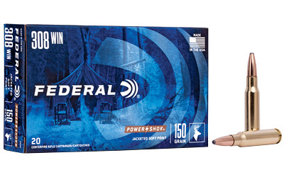 Federal Power-Shok Rifle 308 Win 150gr JSP 20 Round Box