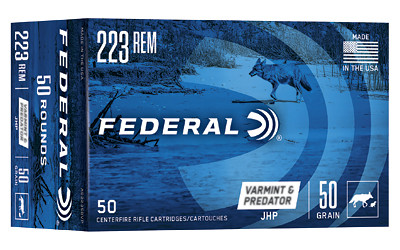 Federal Varmint & Predator .223 Rem 50gr JHP 50 Round Box