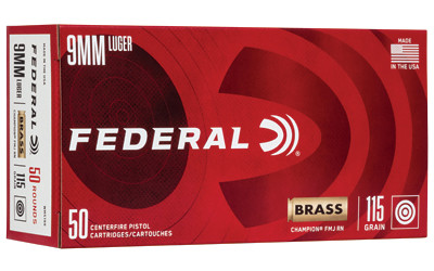 Federal Champion 9mm 115gr FMJ 50 Round Box