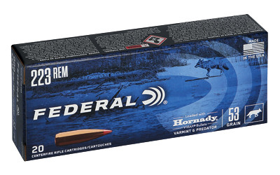 Federal Varmint & Predator .223 Rem 53gr JHP 20 Round Box
