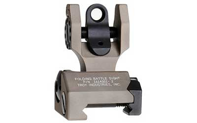 Troy Rear Folding Battlesight Round Flat Dark Earth