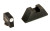 AmeriGlo Suppressor XL Height Green Tritium Black Rear Sights for Glock - 2