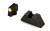 AmeriGlo Suppressor XL Height Green Tritium w/LimeGreen Sights for Glock