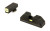 AmeriGlo Cap Set Green Tritium w/LimeGreenLumi Sights for Glock 20/21/29