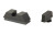 AmeriGlo Optic Compatible 1L Height Flat/Serrated Black Sights for Glock