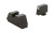 AmeriGlo Optic Compatible 1L Height Green Tritium w/White Sights for Glock