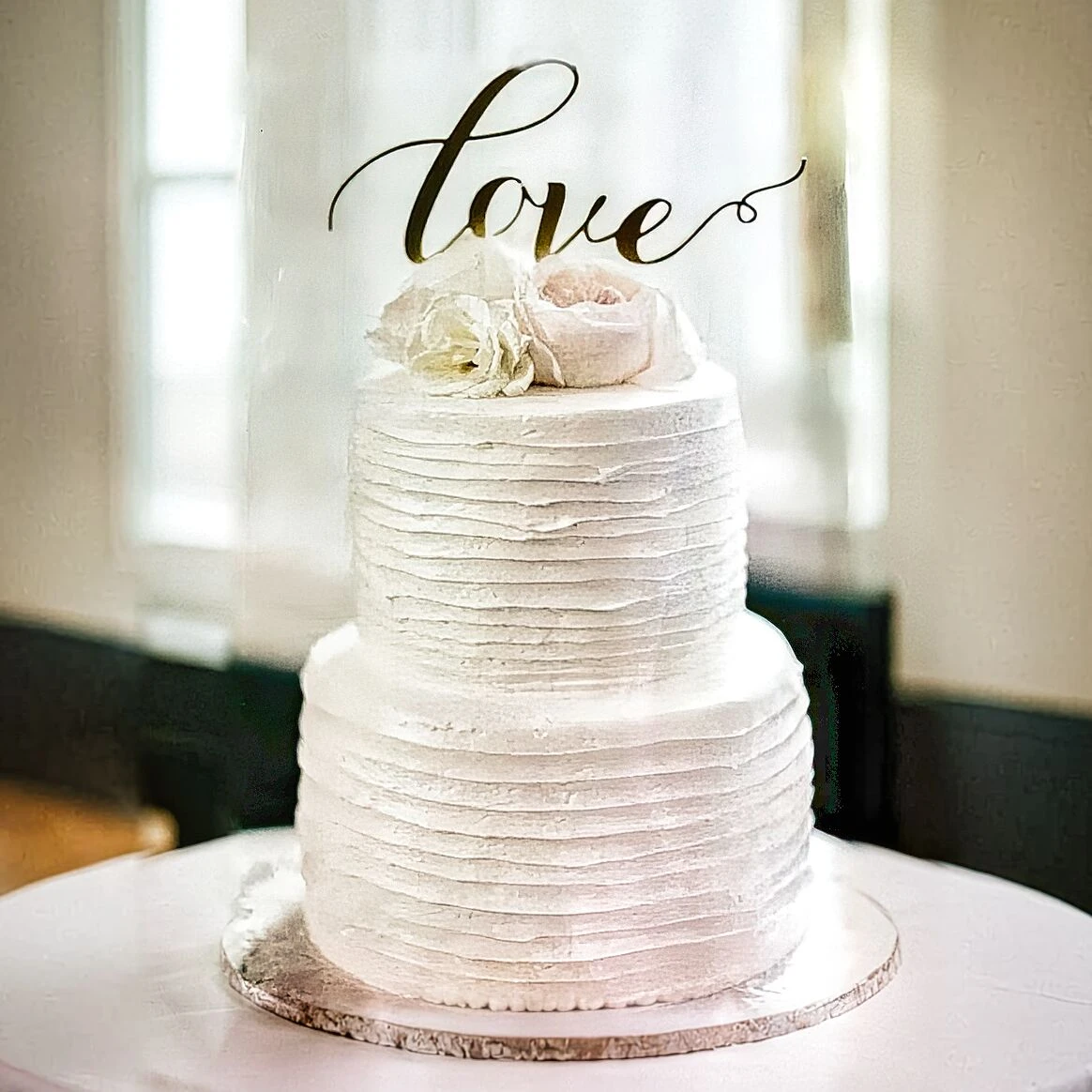 Simple Two Layer Wedding Cakes