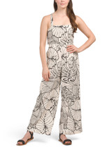 Linen Blend Wide Leg Jumpsuit Linen Blend Wide Leg Jumpsuit