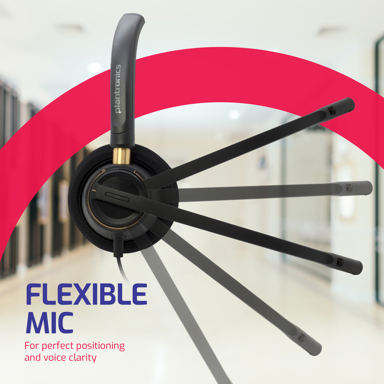 Plantronics Encore Pro HW520 Corded Duo Headset | Nortel, Polycom