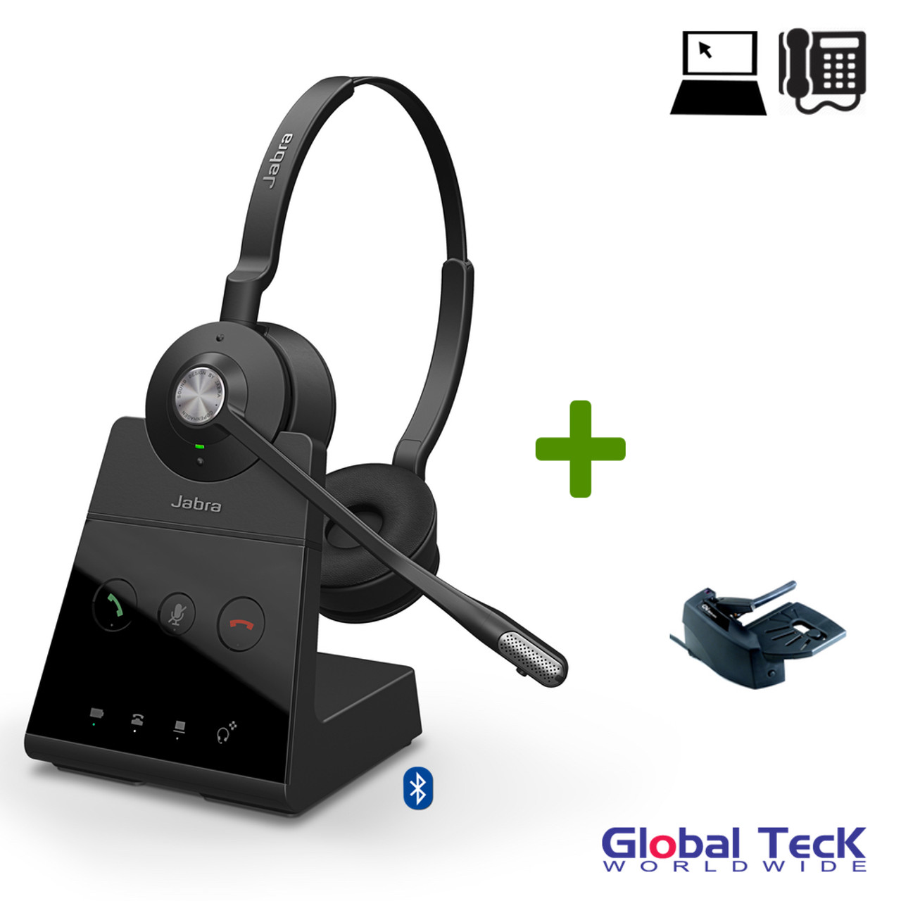 Jabra Engage 65 Wireless Stereo Headset Bundle #9559-553-125