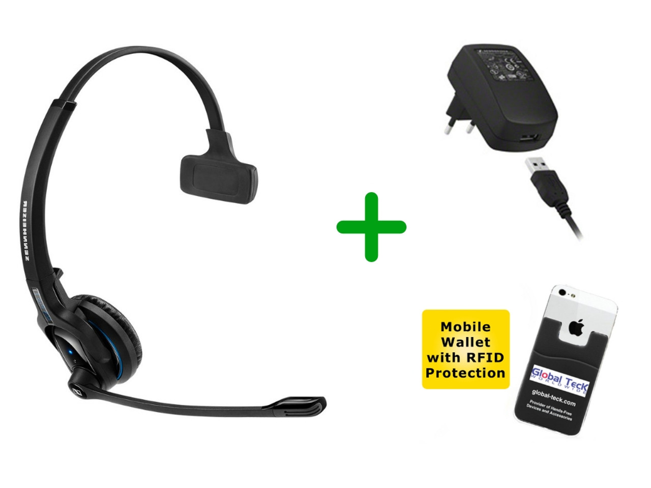 Sennheiser Bluetooth MB PRO1 Mono Wireless Headset with Wall