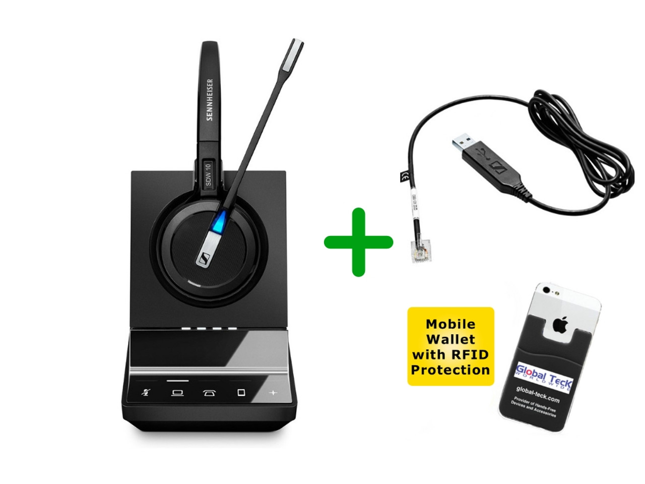 Cisco Compatible Sennheiser SDW 5015 Wireless Headset Bundle