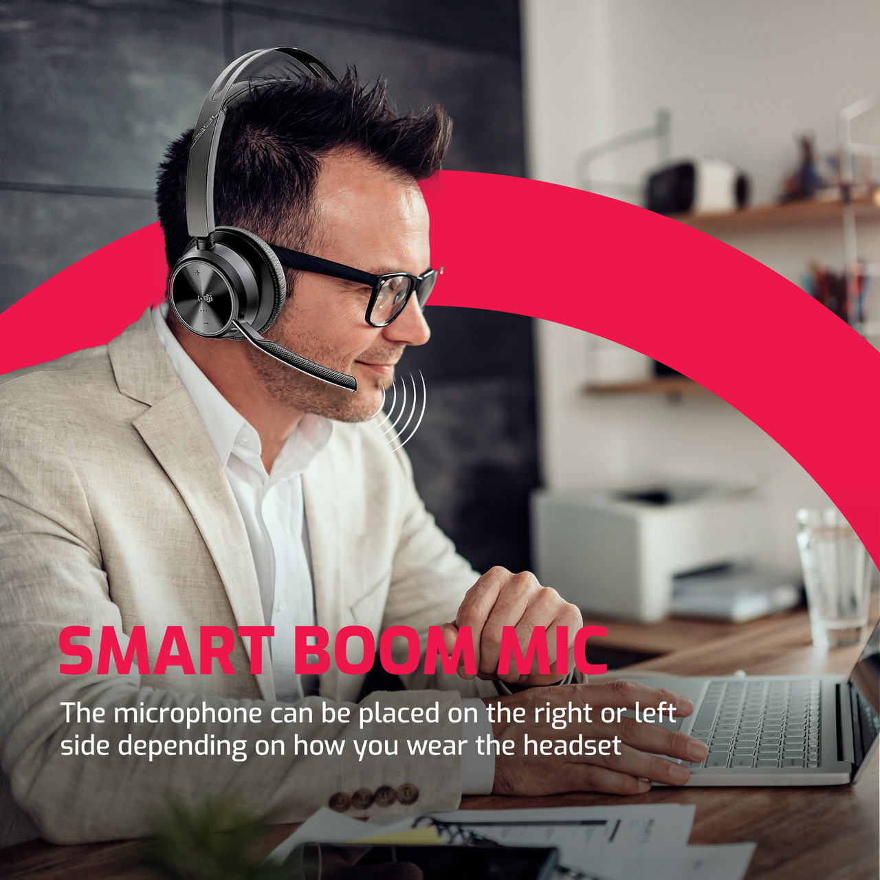GTW Poly Voyager Focus 2 UC, Stereo Bluetooth Headset with