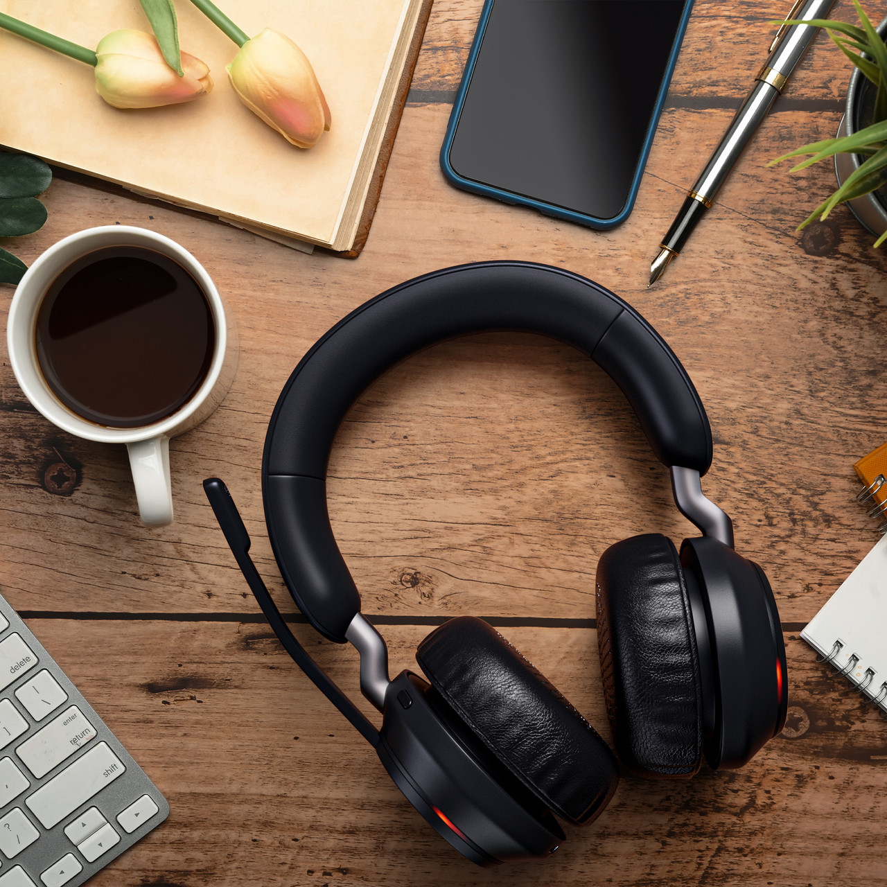 Jabra Evolve2 75, Wireless Headset, Link380A, MS Stereo, Black 