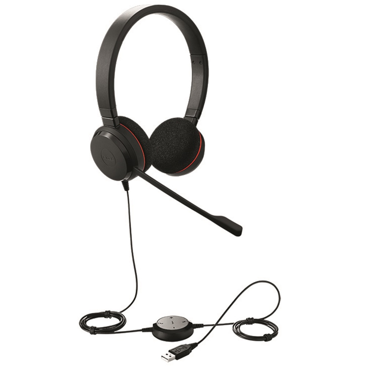 Bundle of Jabra Evolve 20 MS Duo USB-A Wired Headset (10 Pack) and  Microfiber Cloths (10 Pack)