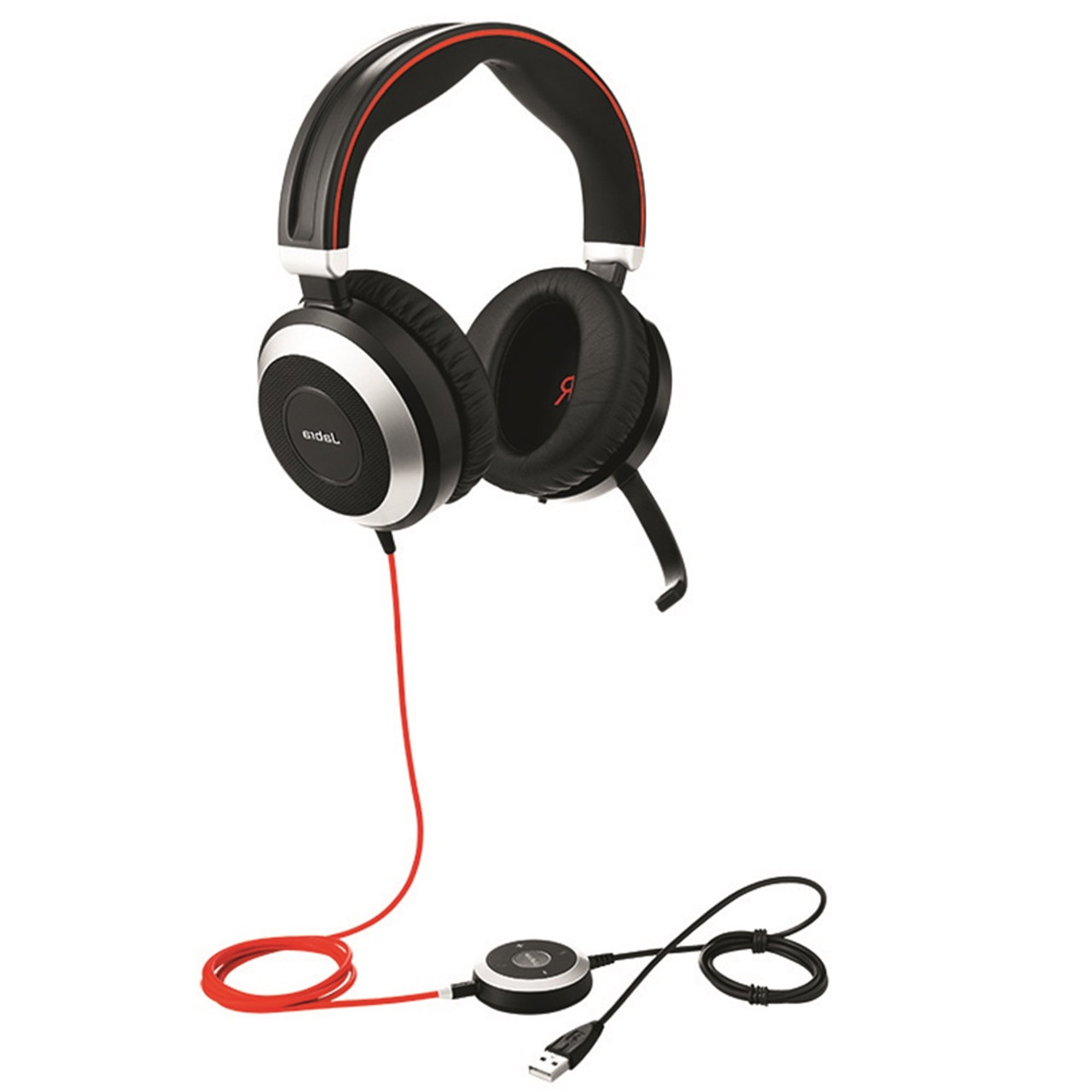 Jabra Evolve 80 UC Stereo USB Headset w/ Active Environmental Noise Canceling Certified for Jabra Evolve 80 UC Stereo USB Headset w/ Active Environmental Noise Canceling Certified for