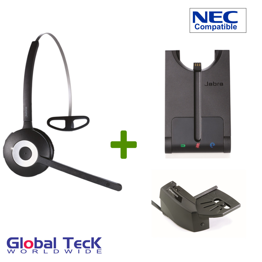 NEC Compatible Plantronics Cordless Headset Bundle CS540 with