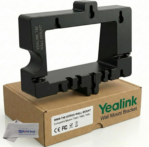 Yealink Wall Mount Bracket for T48, T48S, T48G, T48U Yealink Phones - Engineered to Fit Exact Specs for a Secure Install and Clutter Free Workspace, Enhances Accessibility, Global Teck Microfiber