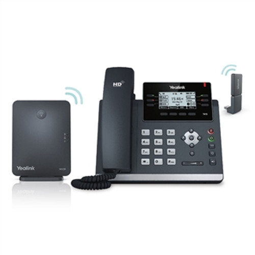 Yealink DECT Wireless Desk Phone Kit | T41S Phone, DD10K Dongle, W60B DECT Base (W41P)