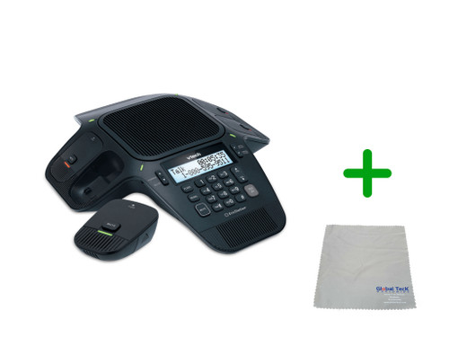 Vtech VCS704 | 4 Wireless Mic Speakerphone | HD Wideband Audio, 4-lines, Conference Phone | Business Office Conference Phone (VCS704)