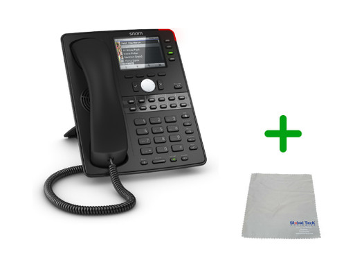 SNOM D765 | 12 SIP Account Office Bluetooth Desk Phone |VoIP, PoE, HD Wideband Audio, 12 Lines, 2-port 1 Gigabit Ethernet, 3.5 inch display| Up to 12 SIP Accounts, | Business Office Desk Phone | Requires SIP/VoIP Service (D765)