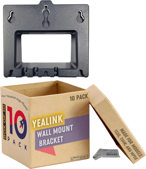 Yealink Wall Mount Bracket T33G, T34W & MP52 IP Phones, Secure Holder for Offices, Call Centers, Clinics - Durable Build, Fast Easy Installation, Free Desk Space, Organize Workstations with GTW Cloth
