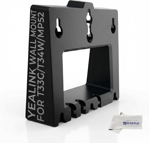 Yealink Wall Mount Bracket T33G, T34W & MP52 IP Phones, Secure Holder for Offices, Call Centers, Clinics - Durable Build, Fast Easy Installation, Free Desk Space, Organize Workstations with GTW Cloth