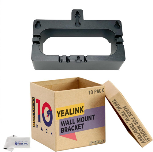 Yealink Wall Mount Bracket for T85W, T87W, T88W, T88V phones only (10 pack) - Exact Fit For a Secure and Easy Installation, Includes GTW Cloth