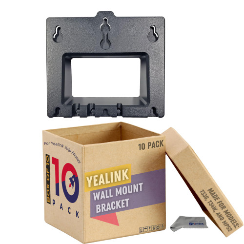 Yealink Wall Mount Bracket T33G, T34W & MP52 IP Phones, Secure Holder for Offices, Call Centers, Clinics - Durable Build, Fast Easy Installation, Free Desk Space, Organize Workstations with GTW Cloth