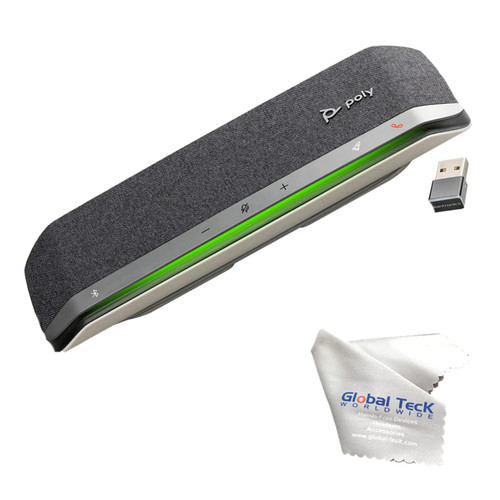 Poly Sync 40+ USB-A/C Speakerphone with BT700 Bluetooth dongle - For Streaming Voice/Video, Distance Learning, Remote Work, Conferencing Apps - Zoom, Webex, Meet, Teams, GTW Cloth