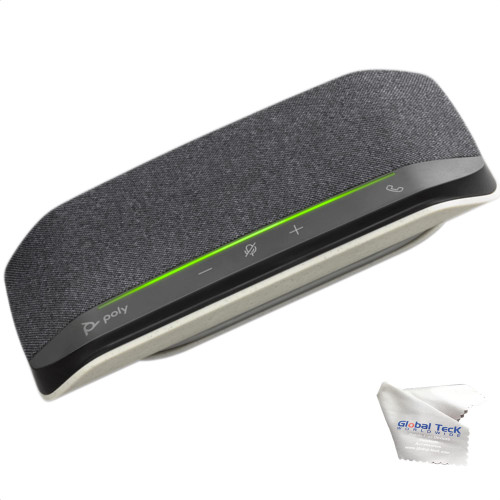 Poly Sync 10 USB (Plantronics) Smart Speaker w/Mic - Portable Speakerphone Connects to PC or Mac-Includes USB-A/C, Noise/Echo Reduction - Works w/Video Meetings Zoom, Google, Webex, Rich Full Audio