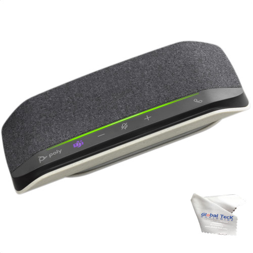 Poly Sync 10 USB (Plantronics) Smart Speaker with Mic - Portable Speakerphone Connects to PC, Mac - Enhances Video Meetings Audio, Noise/Echo Reduction - Made For Teams, Zoom, Rich Full Duplex Audio