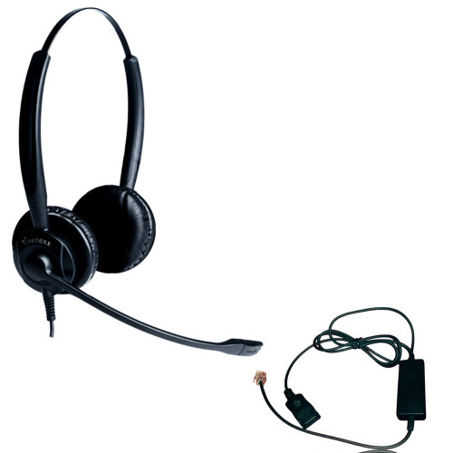 XS 825 Telephone Headset Bundle for Poly and Polycom SoundPoint VVX Desk Phones: IP450, IP501, IP550, IP560, IP601, IP650, IP670, VVX300, VVX310, VVX400s, VVX500, VVX600, VVX1500, CX300, CX600