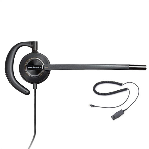 Polycom Compatible Plantronics EncorePRO HW530 Headset Bundle- SoundPoint Phones: ip430, 450, 501, 550, 560, 601, 650, 670, CX300, CX500, CX600, VVX101, 150, 201, 300, 311, 400, 410, 500, 600, 1500