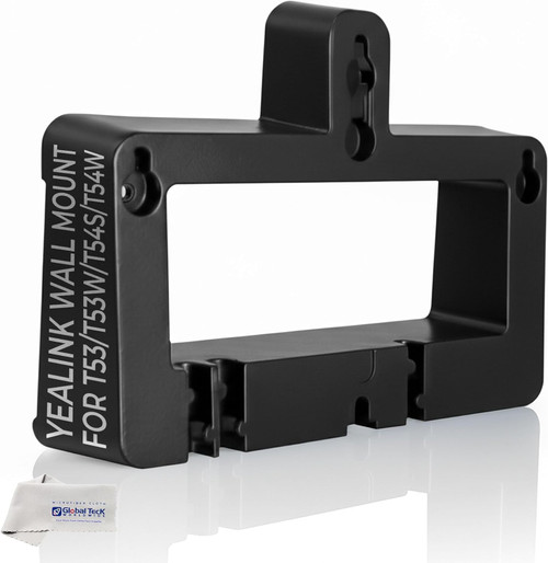 Yealink Wall Mount Bracket for T53 / T53W / T54 / T54W ONLY – Exact Fit, Secure Wall Install, Easy Install - Includes Global Teck Cloth