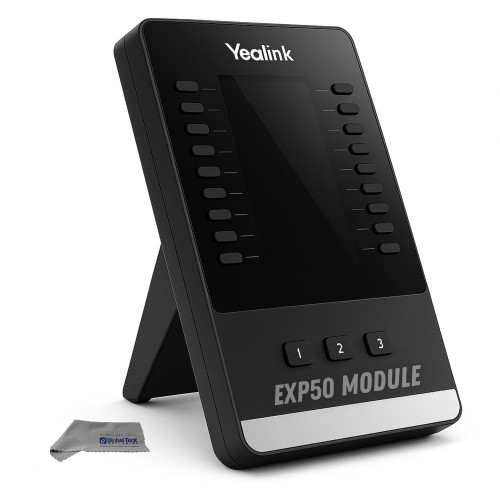 Yealink EXP50 Expansion Module - Compatible for Yealink VoIP Phones T5 Series: T54W, T53W, MP56, MP58, T58V, T58A, T56A, T54S, T52S, T57W, T53, T58W, VP59, Customizable Wallpaper, Global Teck Cloth