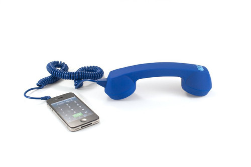 Save your neck and back | Classic Retro handset for your mobile device | Royal Blue