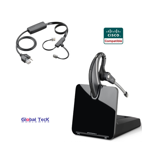 Cisco Compatible Plantronics Wireless - CS540 Bundle with Electronic Remote Answering (EHS) - 84693 | For Cisco phones: 8841, 8851, 8861, 7821, 7841, 7861, 7942g, 7945g, 7962g, 7965g, 7975g, 6945