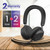 Jabra Evolve2 75 Wireless Headset Stereo UC w/Charging Headset Stand, USB Dongle, Compatible w/Zoom, RingCentral, Smartphones, Tablets, PC/MAC, 27599-989-989, w/Gold Support Plan and Mobile Wallet