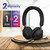 Jabra Evolve2 65 Wireless Headset Certified for MS Teams, Bluetooth Dongle, Compatible with Zoom, Meet, Ideal for Work from Home, Phone Calls, Video Calls, Bundled w/Mobile Wallet, Gold Support