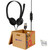 EPOS USB Mono USB Computer Headsets with Microphone for Classroom, Training, Call Centers (10 Pack) with Global Teck Microfiber Cloth